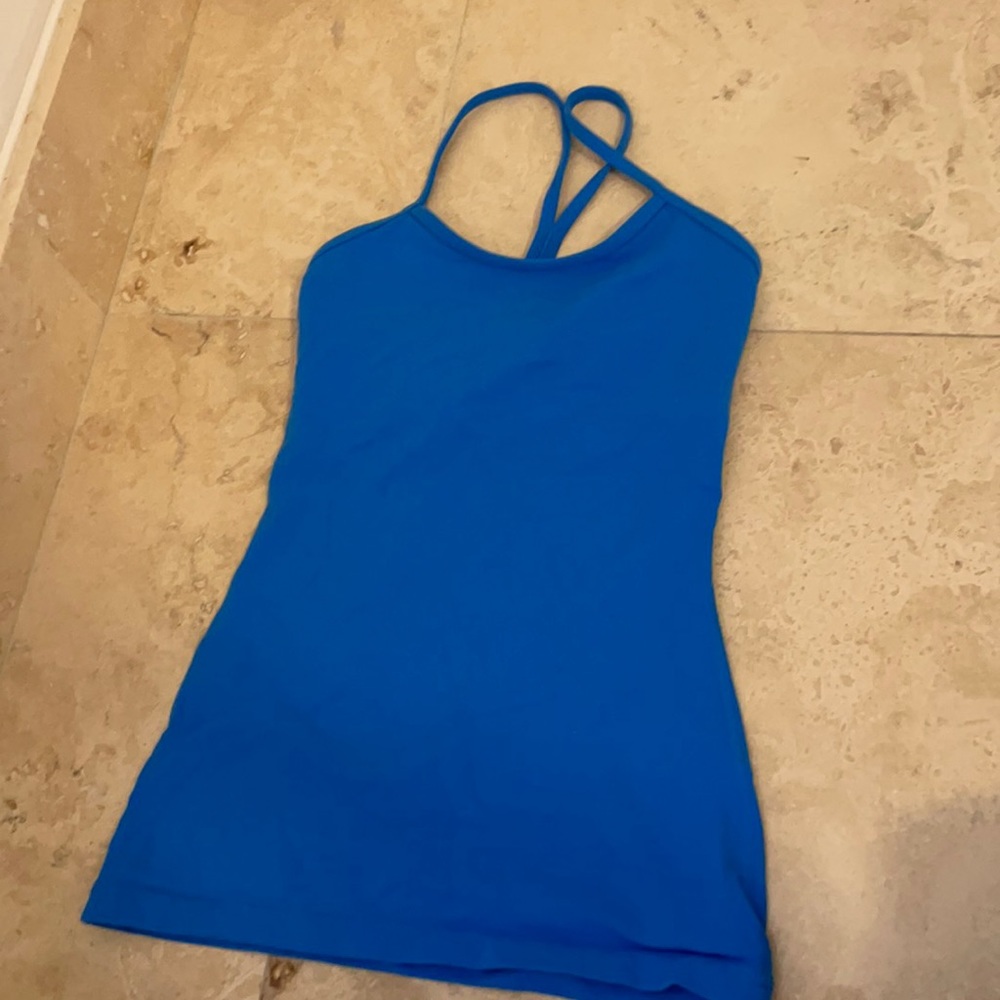 Blue lululemon tank top